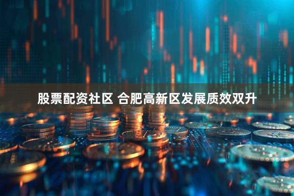 股票配资社区 合肥高新区发展质效双升