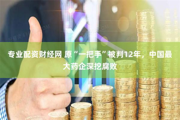 专业配资财经网 原“一把手”被判12年，中国最大药企深挖腐败